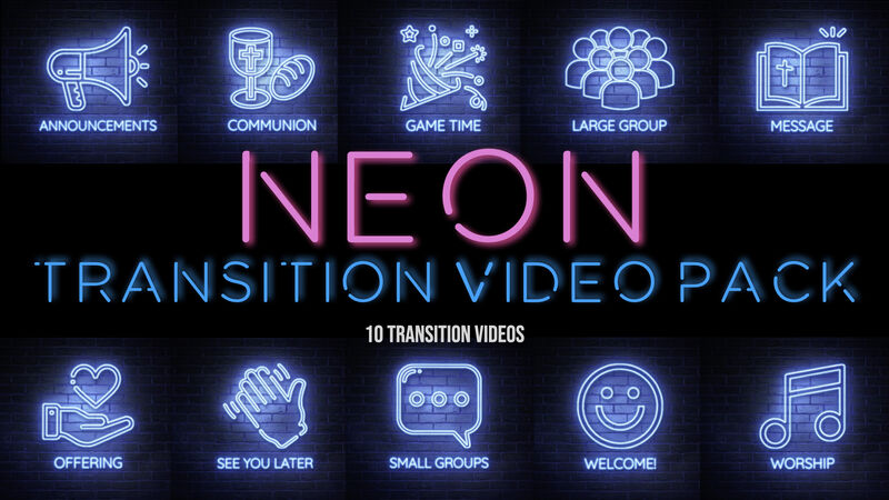 Neon Transition Video Pack